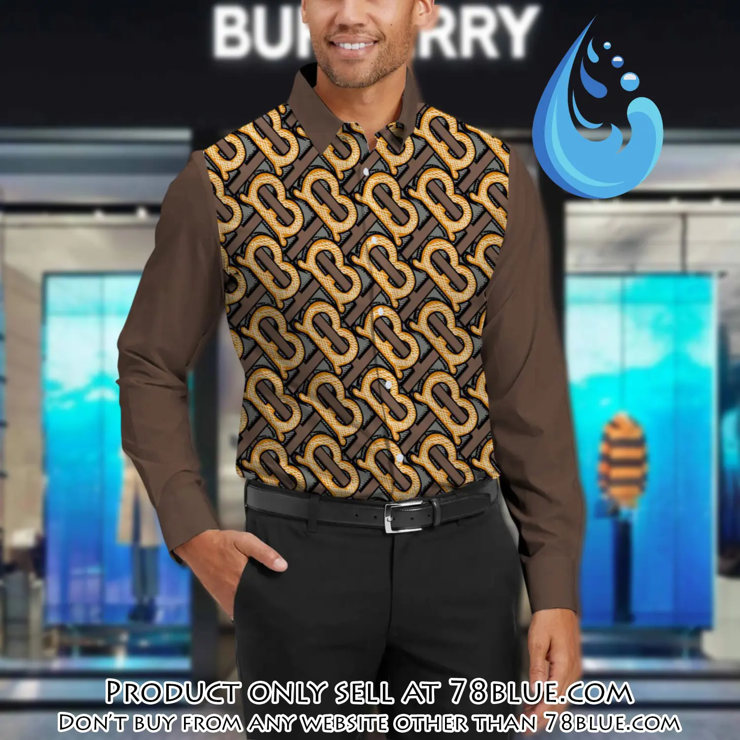 Burberry long sleeves button down shirt for elegant men lsb1016 78b1717661